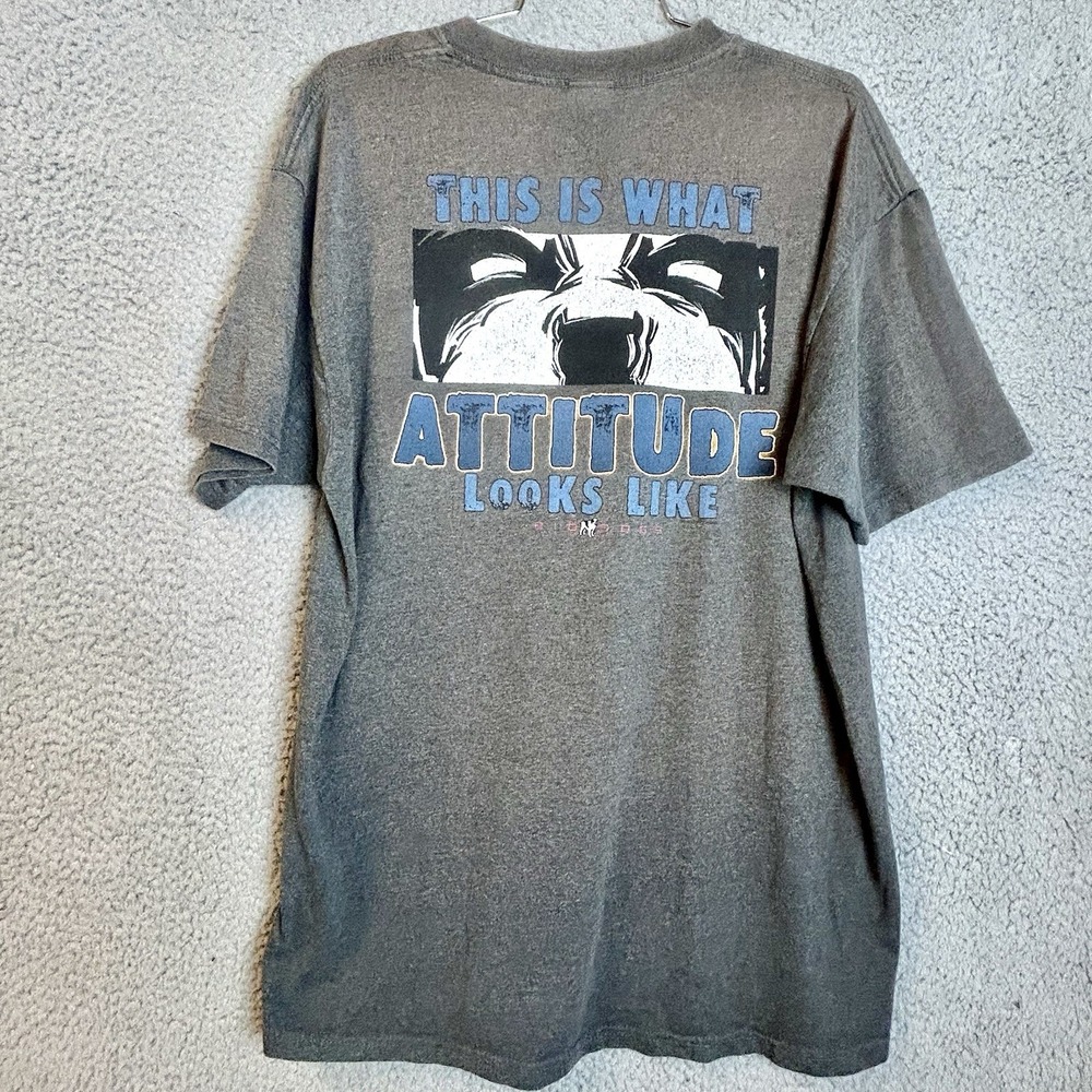 VTG Big Dogs Men's Large T-Shirt This Is What Attitude Looks Like Double Sided